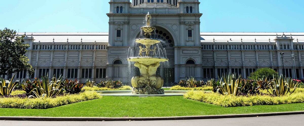 Royal Exhibition Building with the Carlton Gardens in Melbourne was designed for great exhibitions of 1880 and 1888. Listed among UNESCO World Heritage Sites since 2004.