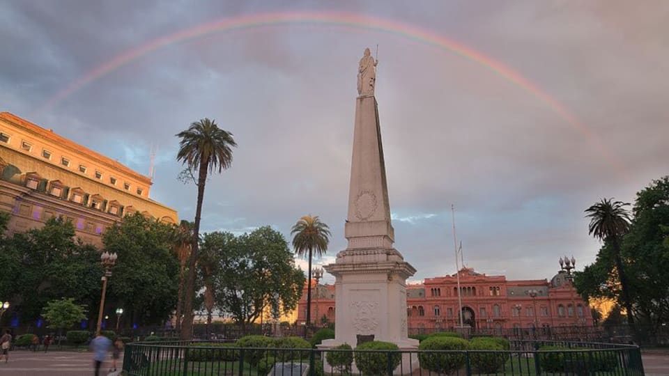 Best to shoot this place at night but this day proved to be fruitful with the rainbow. #buenosaires #argentina