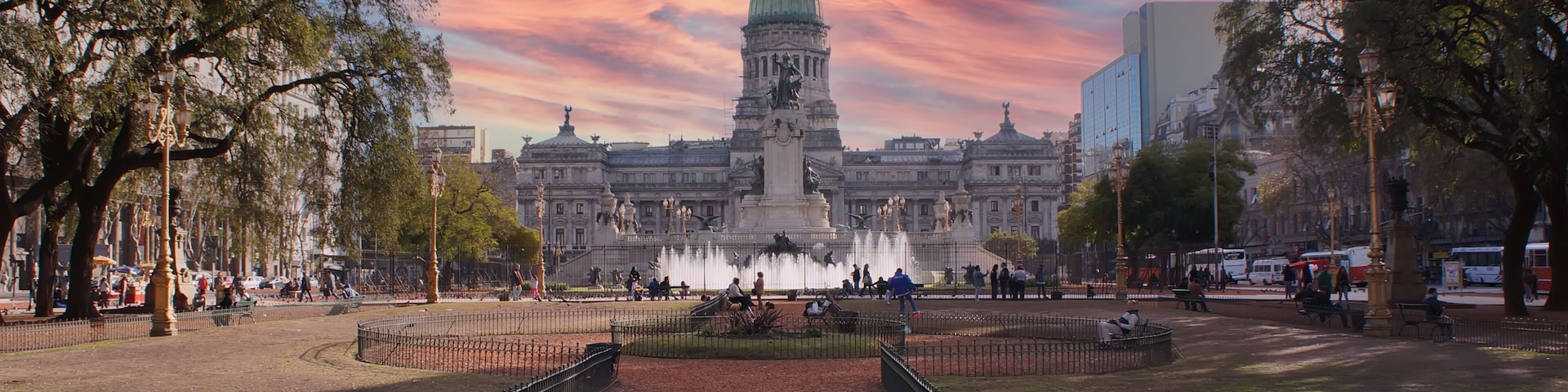 National Congressional Plaza, a public park facing the Argentine Congress in Buenos Aires.