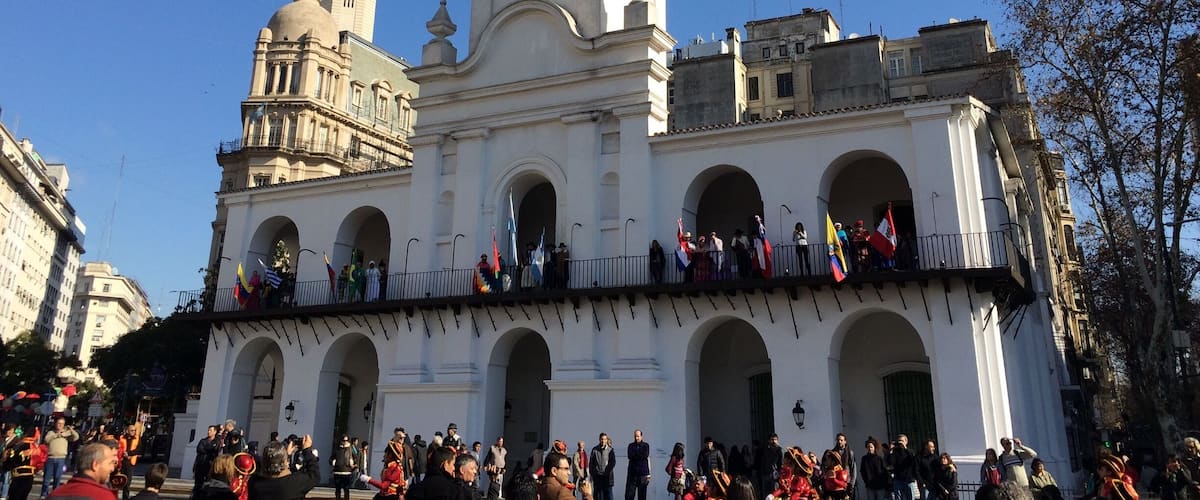 Last remaining example of colonial architecture in Plaza de Mayo is the Cabildo