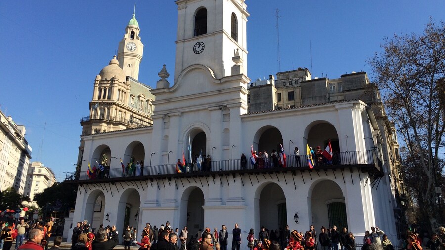 Last remaining example of colonial architecture in Plaza de Mayo is the Cabildo