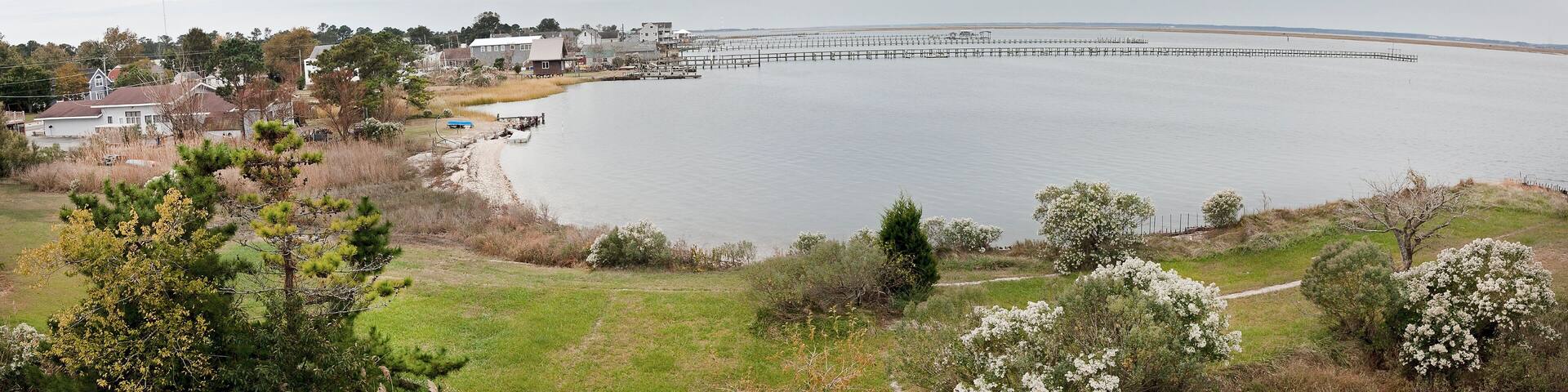Chincoteague, Virginia bay channel lagoon.