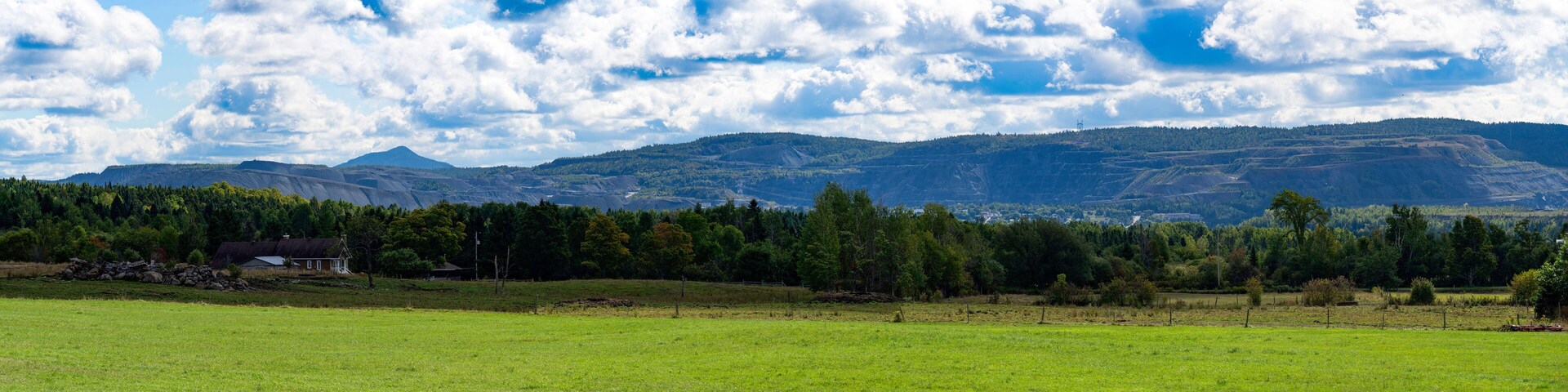 A panoramic view of a mining region