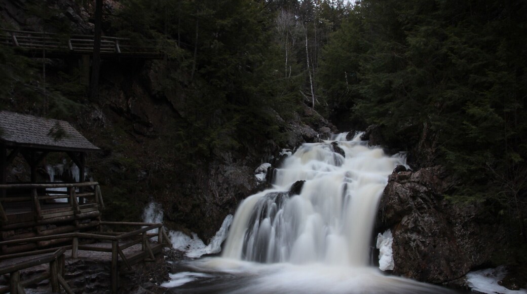 Great waterfalls on an trail system. Go swimming in the summer