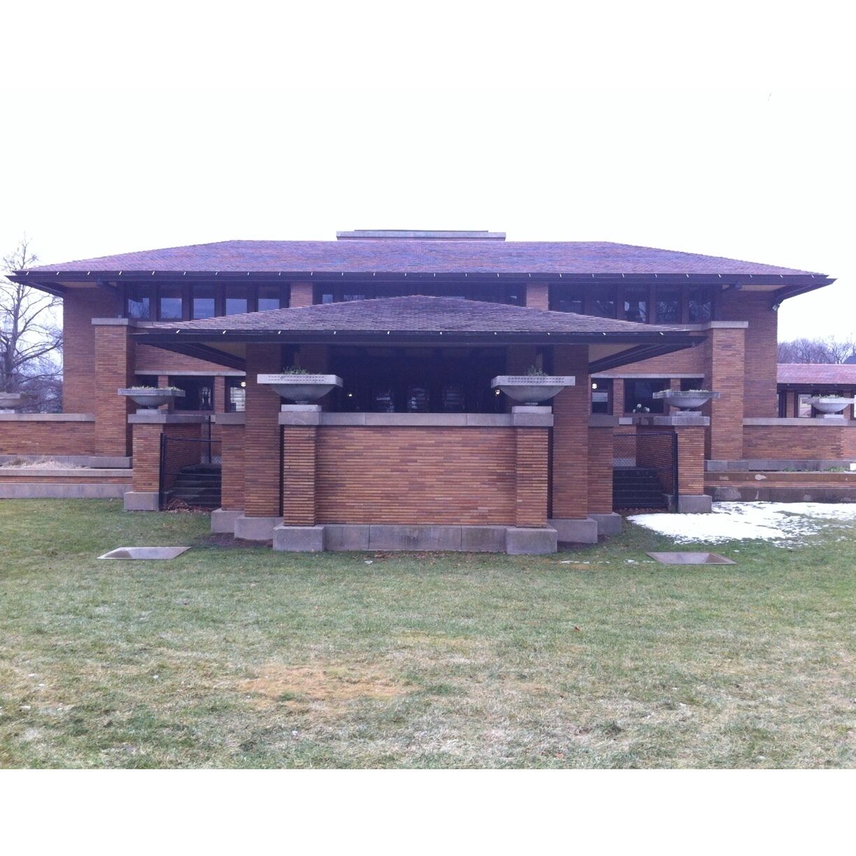 An almost fully restored Frank Lloyd Wright home near Delaware Park and the zoo. Over the last twenty years it has been brought back from almost total decay. Wonderful inside.  