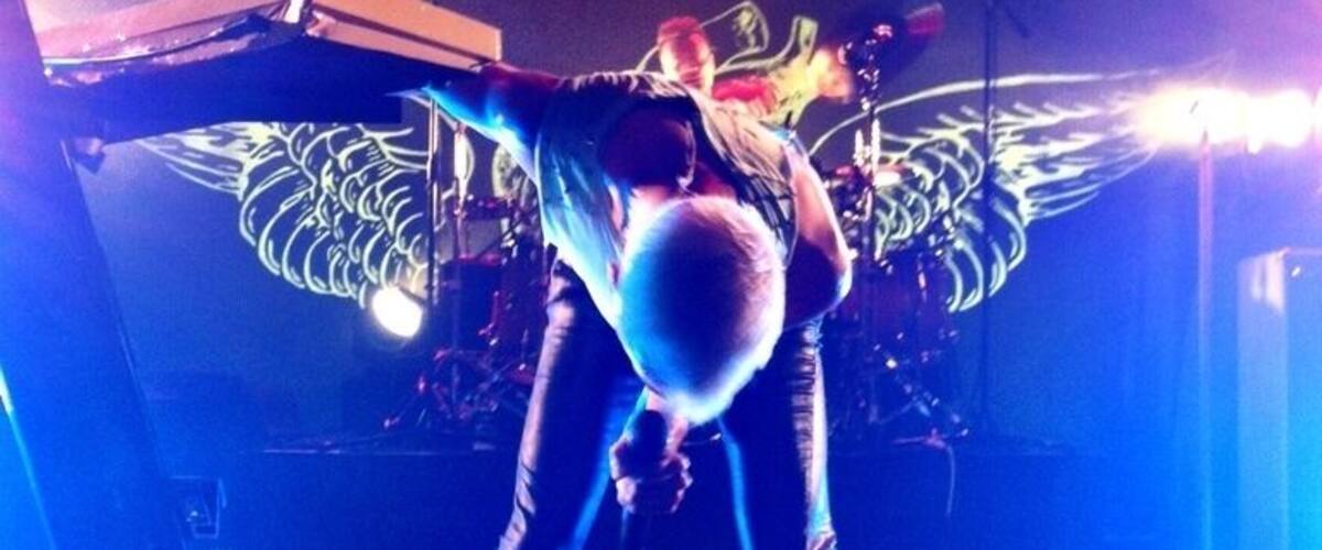 Front row with #neontrees  he spit on me...