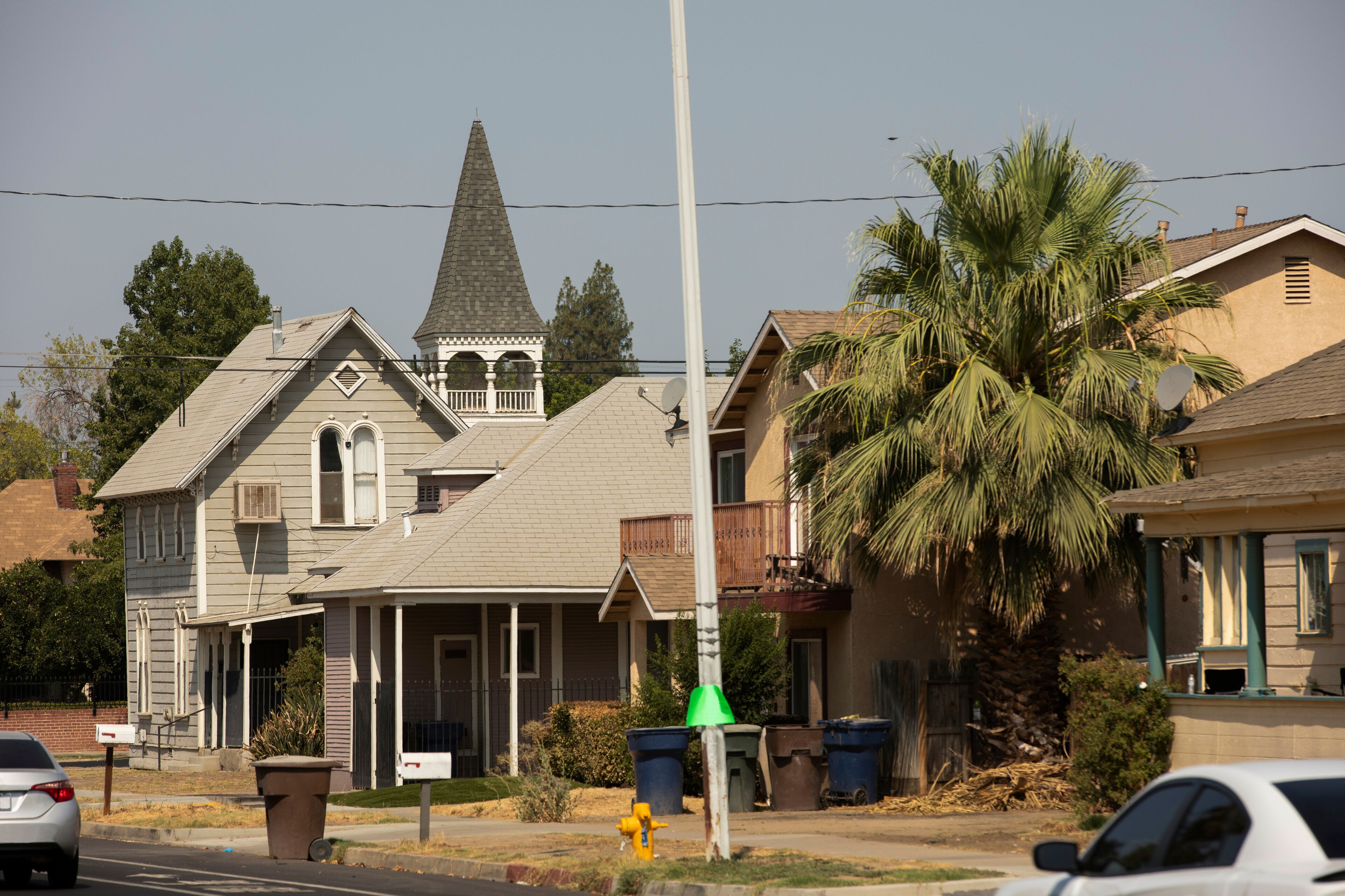 Morning view of the historic city center of downtown Tulare, California, USA.