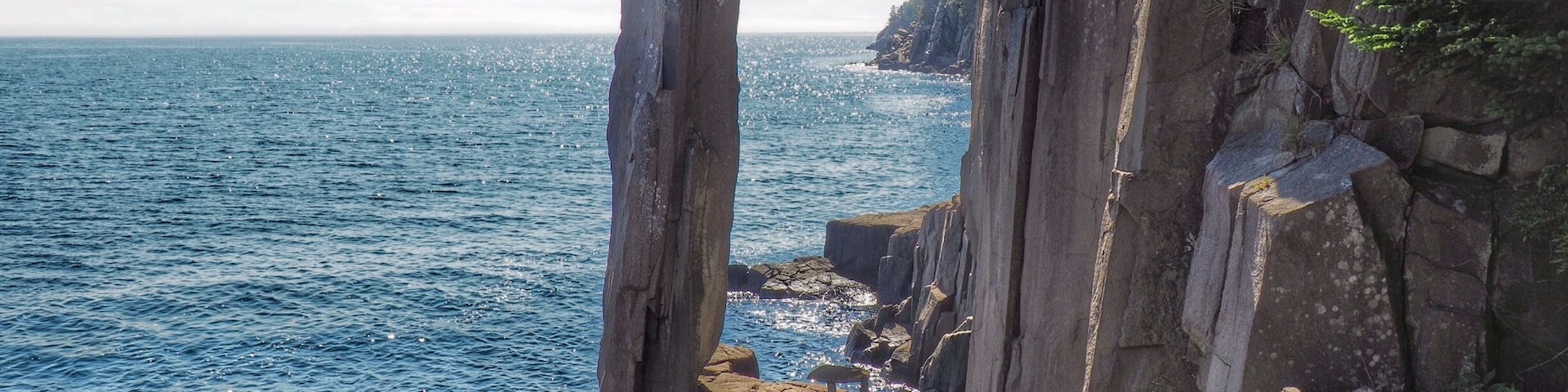 There are many fascinating hikes and sights in Nova Scotia, Canada but the Balancing Rock on Long Island is one you won't forget.