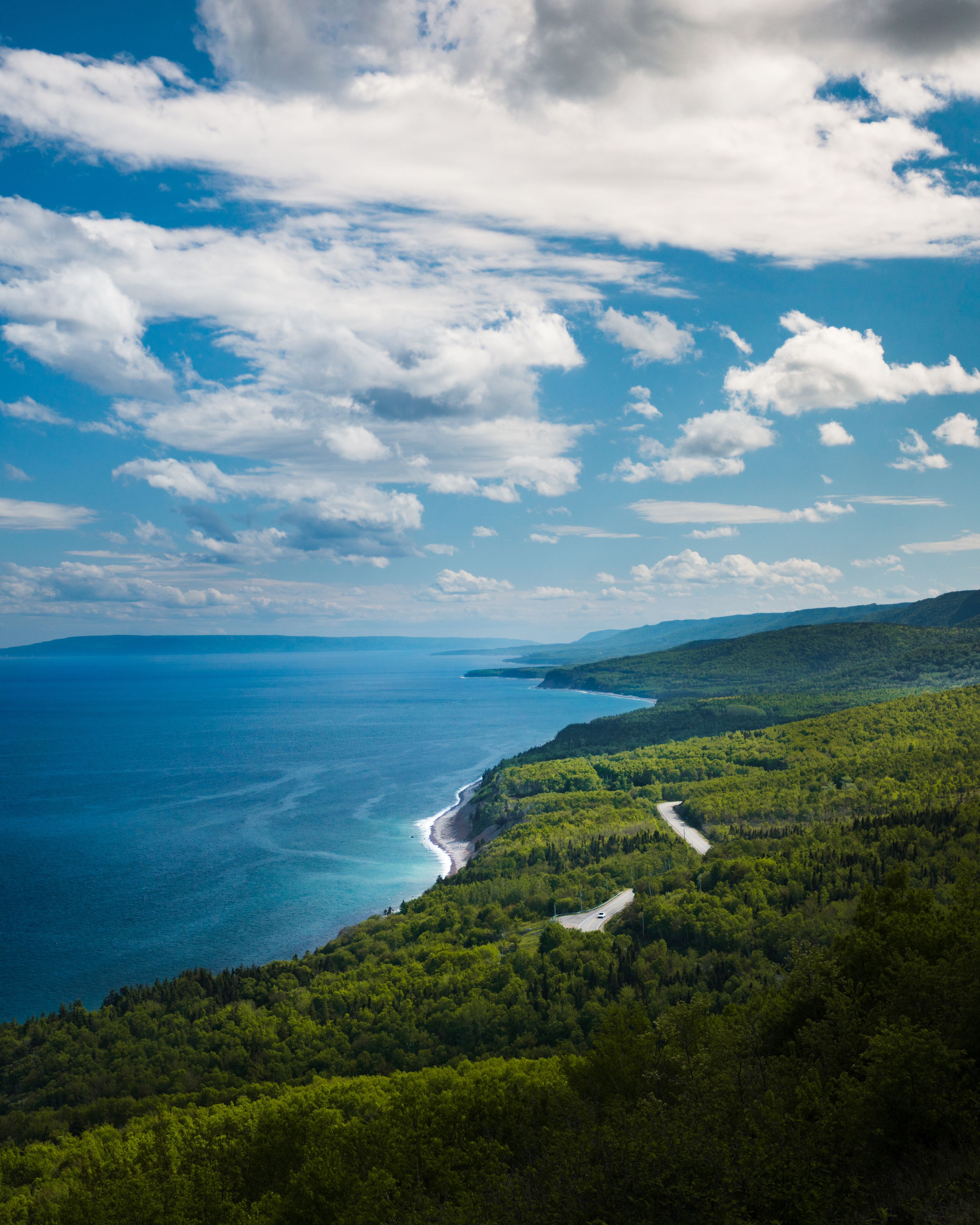 Coastal highway on the east coast of Canada