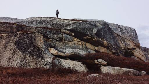 On warm sunny days when Peggy's cove is packed with tourists take a stroll around the rocks of Pollys Cove. A beautiful hike. Find the little dirt parking lot about 600m before the entrance to Peggy's cove