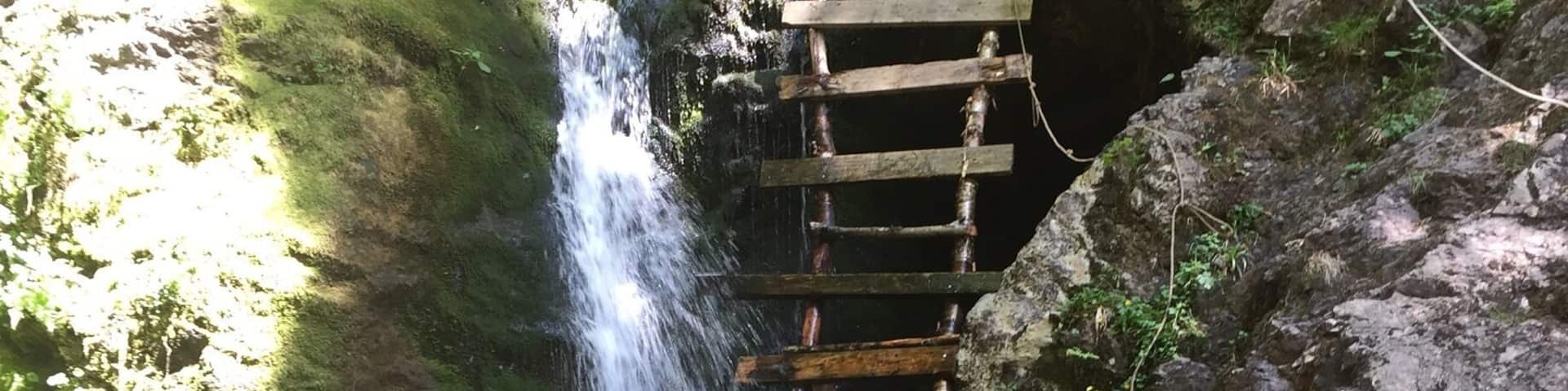 Nice little hike to this set of falls.. if you climb up the ladder it takes you to a small pool and another set of falls ...