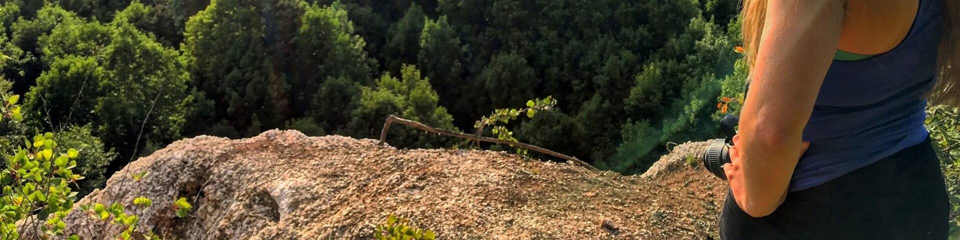 A top the largest cave in Nova Scotia