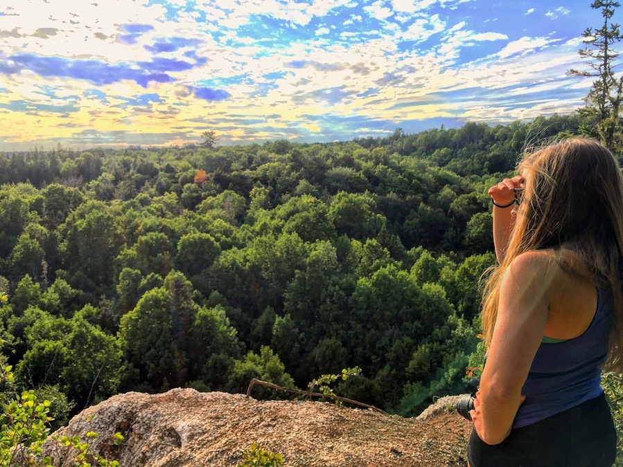 A top the largest cave in Nova Scotia