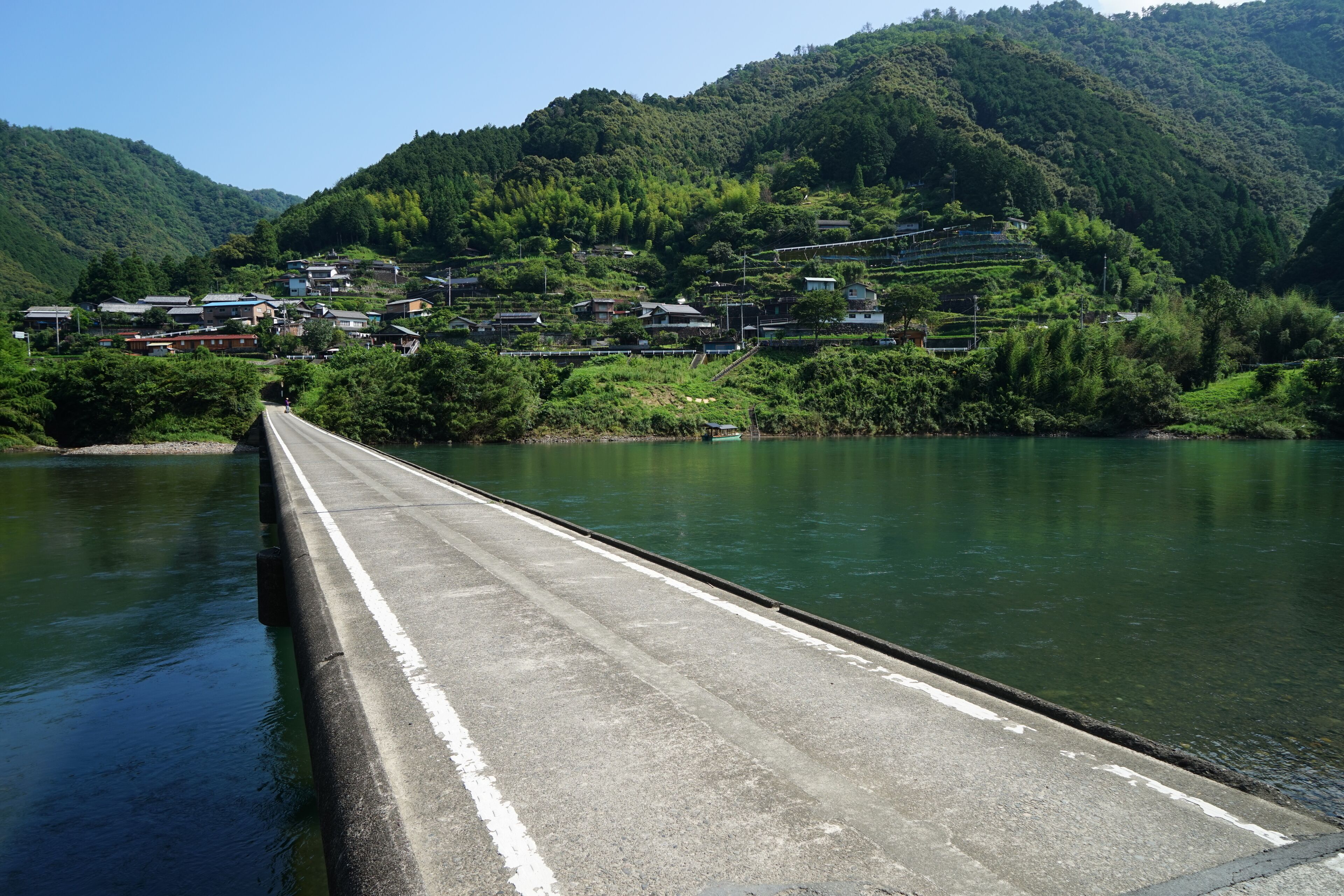Iwama Chinka Bridge in Shimanto, Kochi Prefecture, Japan.