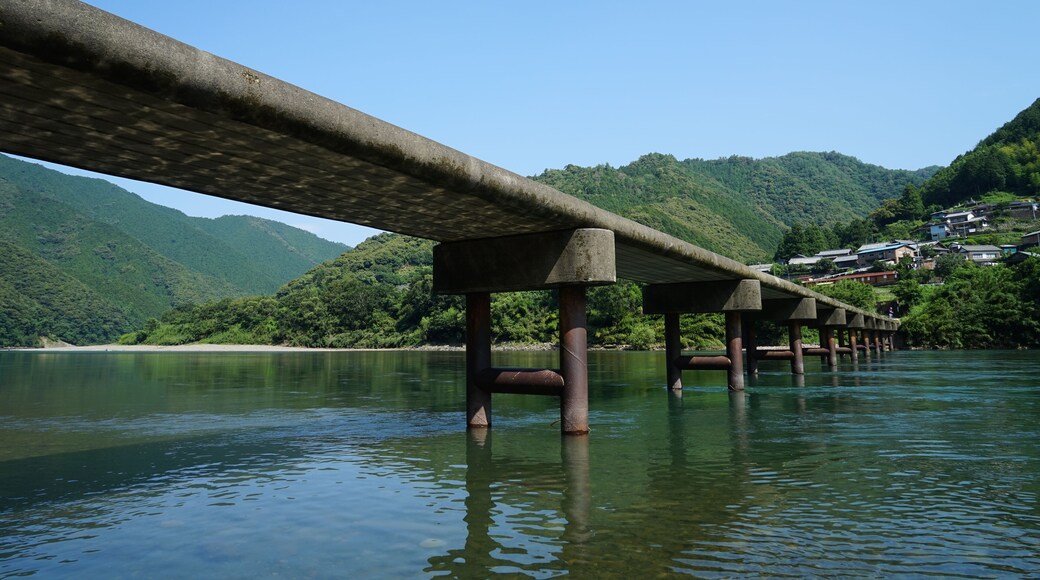 Iwama Chinka Bridge in Shimanto, Kochi Prefecture, Japan.