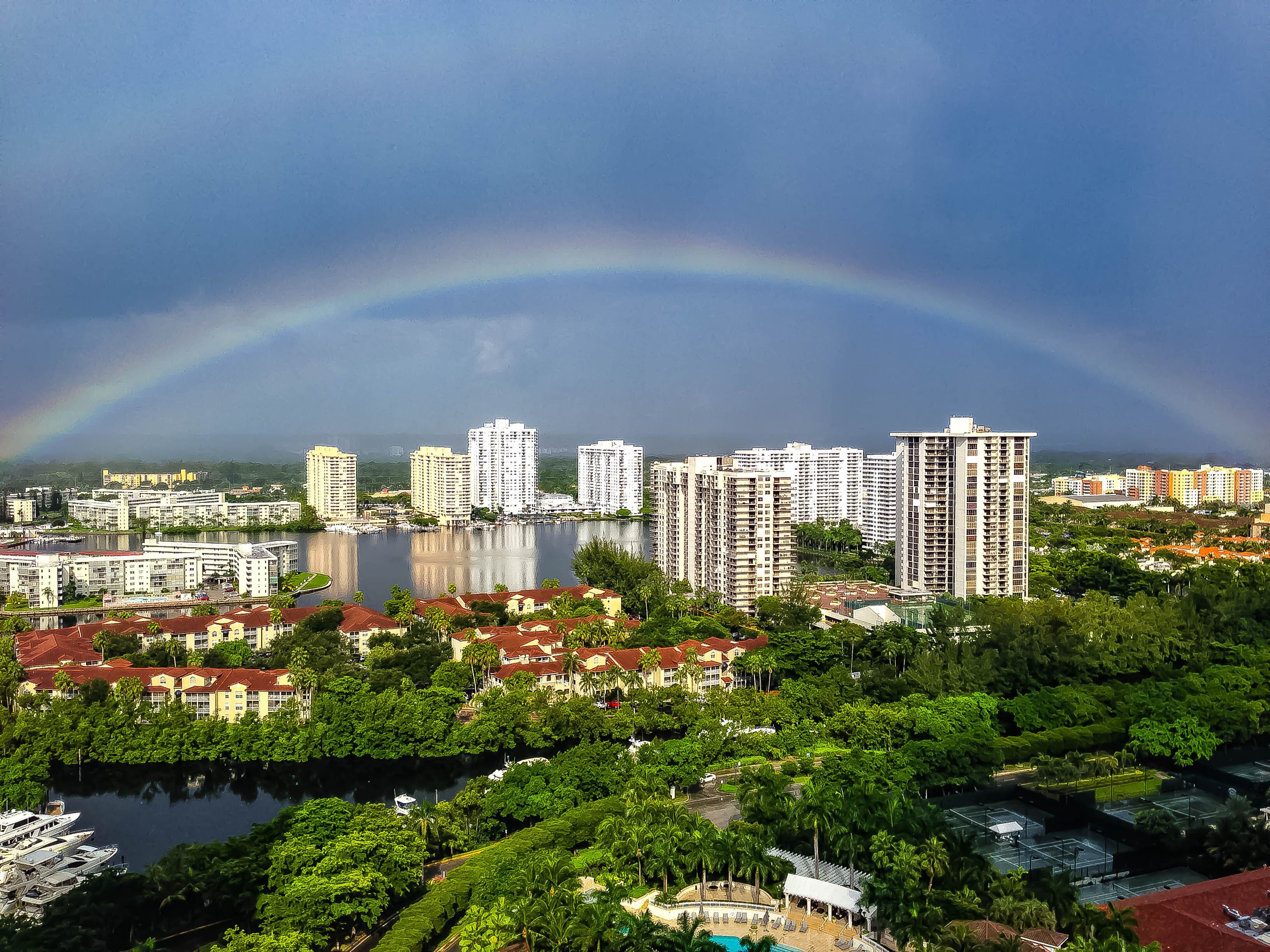Rainbow over Aventura, Florida