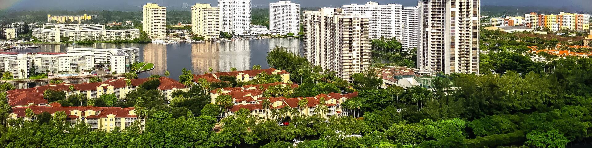 Rainbow over Aventura, Florida