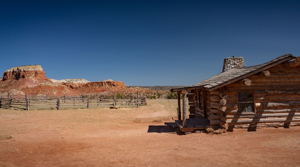 Log cabin in the mountains of Ghost Ranch, New Mexico