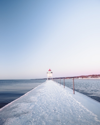 Cold morning in Minnesota. Fishermen would pull fish from the water and they would freeze immediately.