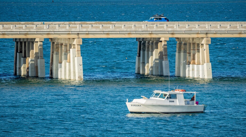 Bahia Honda State Park showing a bridge, boating and general coastal views