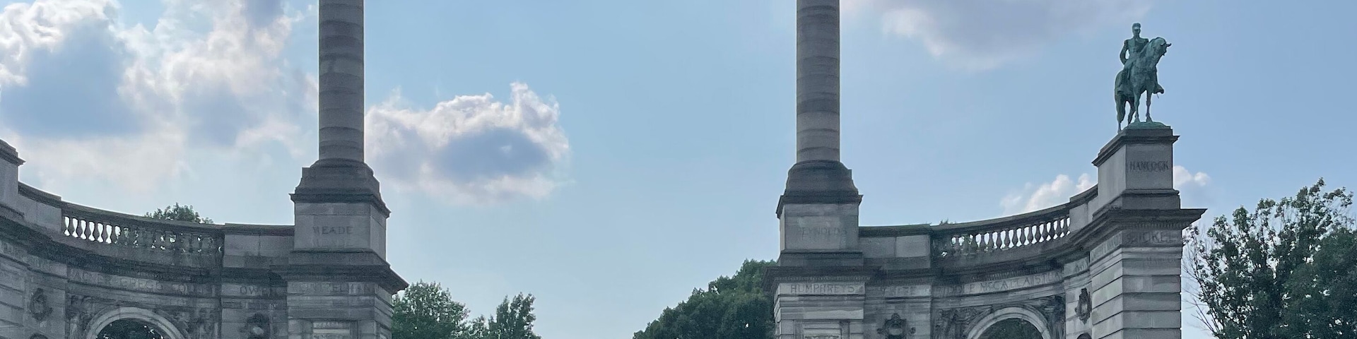 Philadelphia, PA, USA -July 15, 2021: Smith Civil War Memorial Arch in Fairmount Park on the Avenue of the Republic