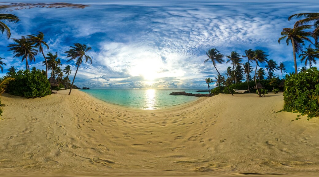 Sandy Beach From A Hammock View, Reethi Rai Resort, One and Only, Maldives