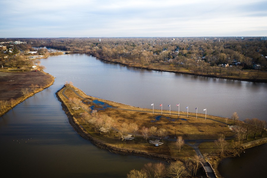 Aerial of Camden New Jersey