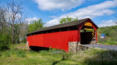 Red Covered Bridge in Chester County, PA