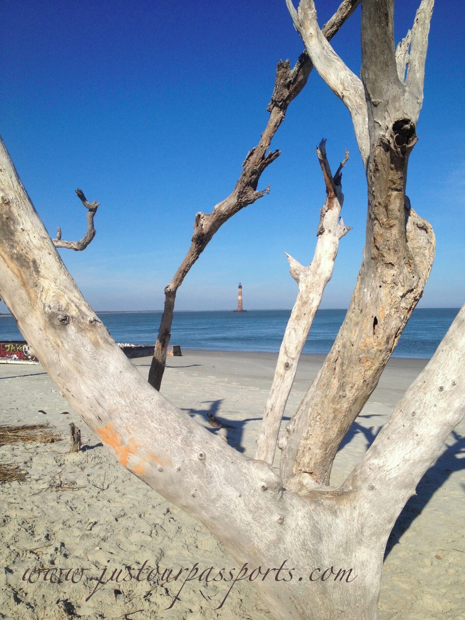 The Morris Island Lighthouse from the end of Folly Beach, South Carolina, USA. A magical, peaceful place that we love so much. 