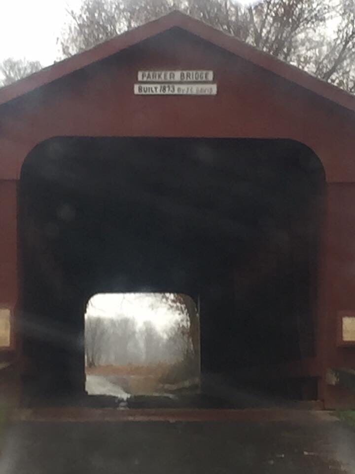 1873 Parker Covered Bridge. You can drive through it, quite the experience!
