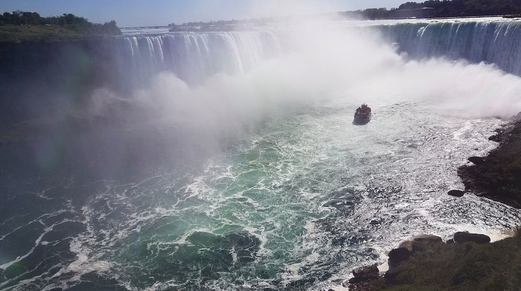 Overlooking the falls