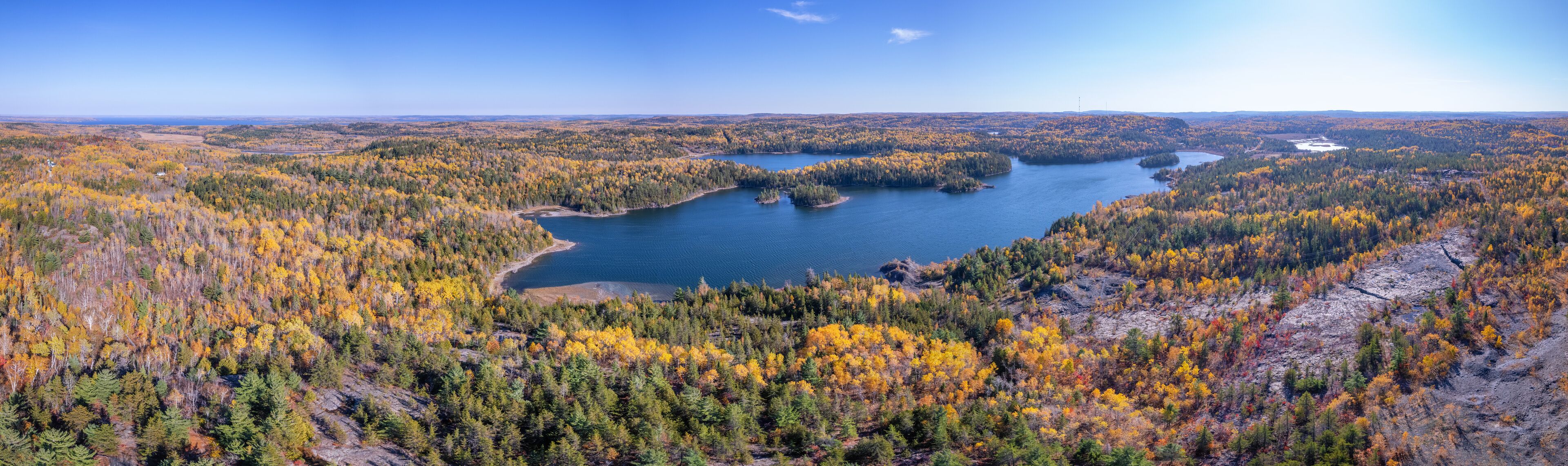 Aerial Of Silver Mining In Northern Ontario Canada