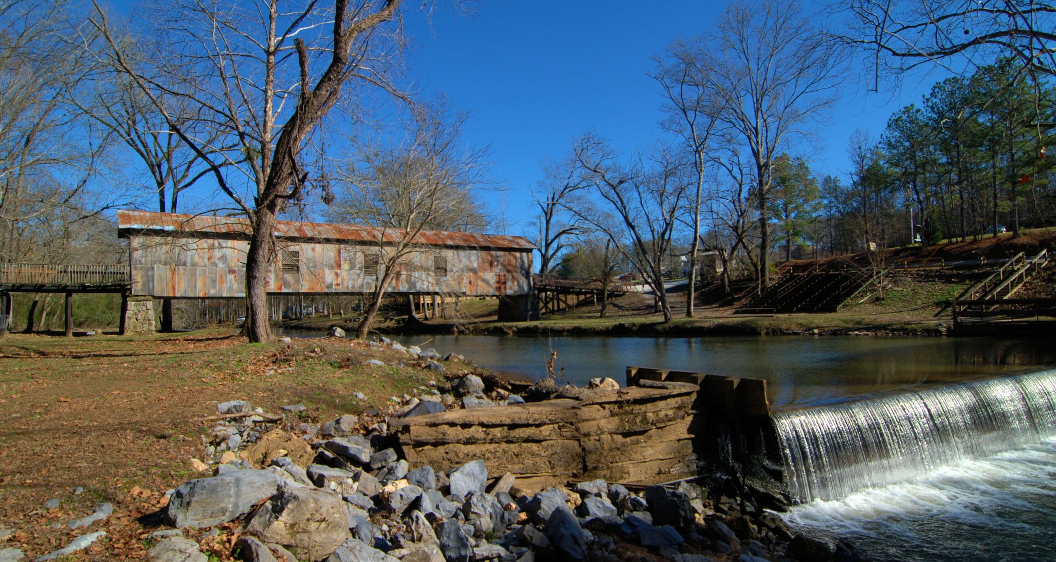 The historic Kymulga Bridge and Grist Mill