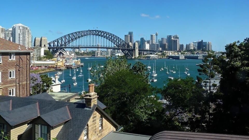 View of the Harbor from North Sydney.
There are some really gorgeous houses in North Sydney, and obviously stunning views! There's also Luna Park, a super cute amusement park right on the water.
The walk across the bridge was pretty great also!