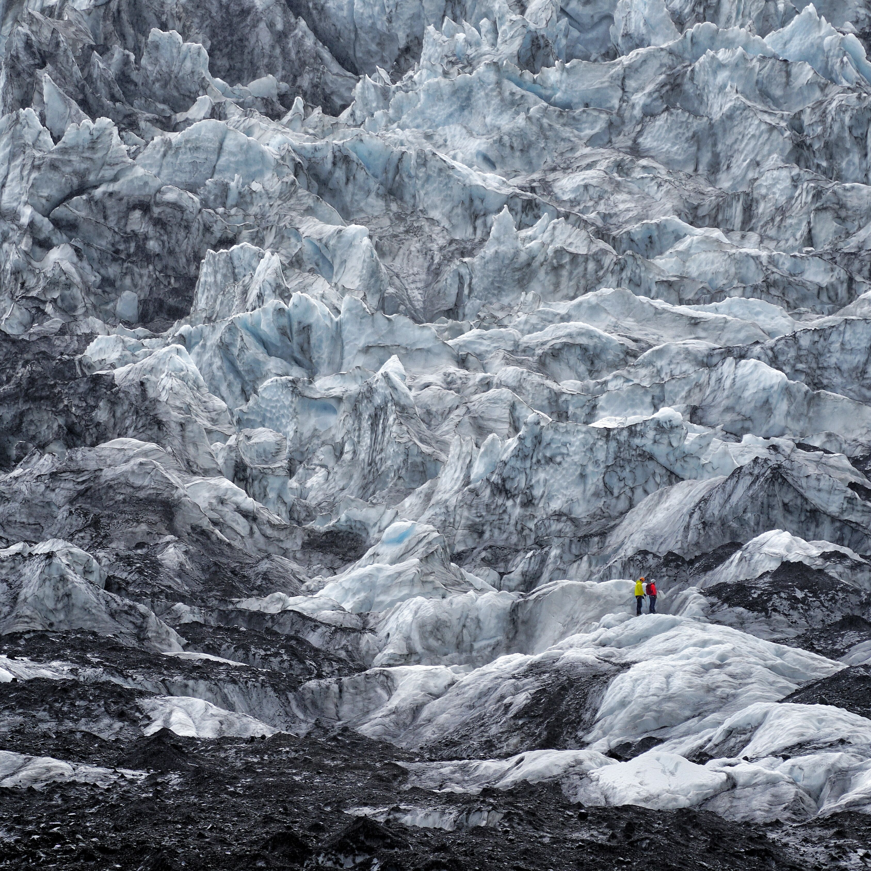 On a rainy cloudy day i captured one of my best photos of this couple, father and daughter on an adventure into the amazing icefall of Falljökull Glacier in South East Iceland #adventure