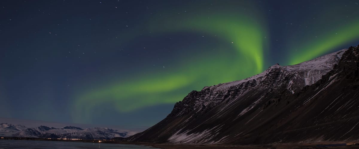 On the road to Stokksnes. Nice dark place to watch the northern light.