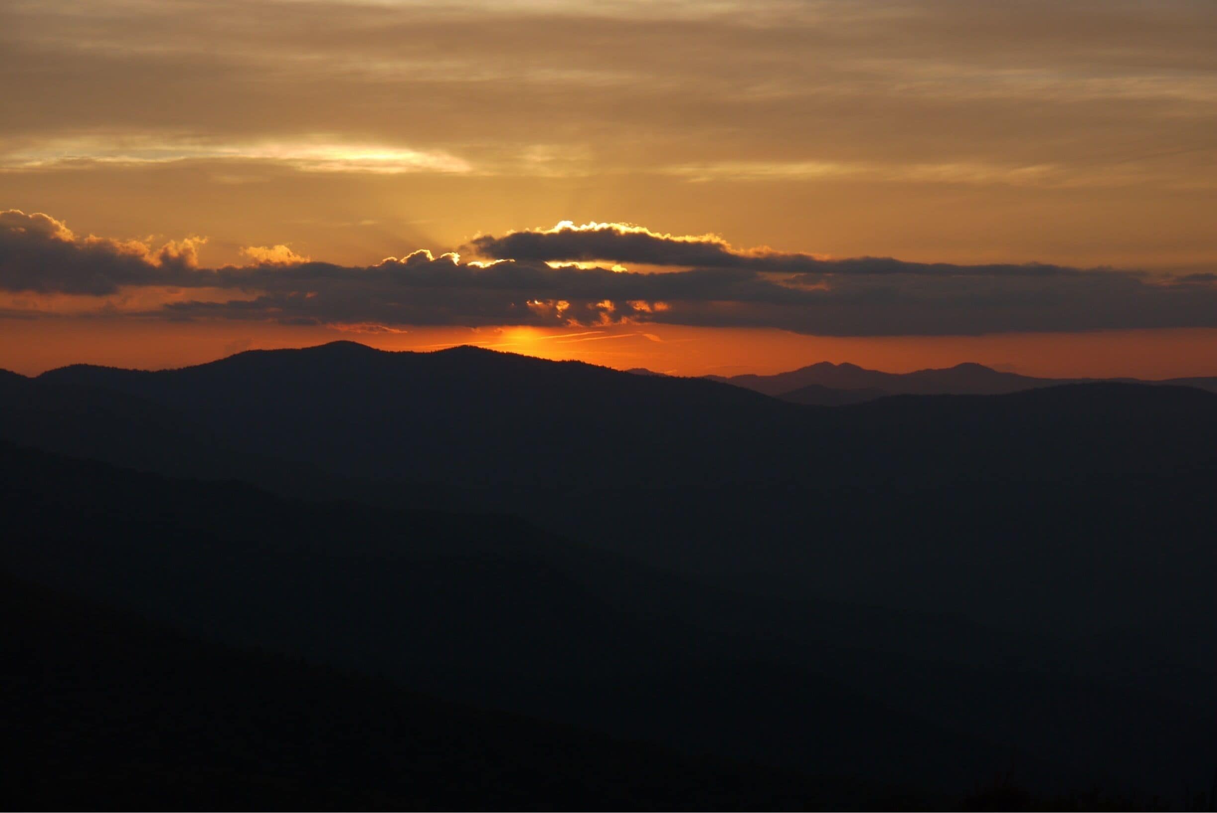 Sunset over the Balsam Mountain Range.  360 degree views never disappoint.
Black Balsam Knob, North Carolina