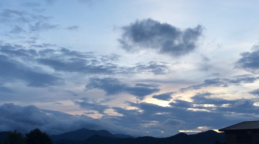 Just before Independence Day fireworks, shot from Lake Junaluska. The clouds were not a problem for festivities!