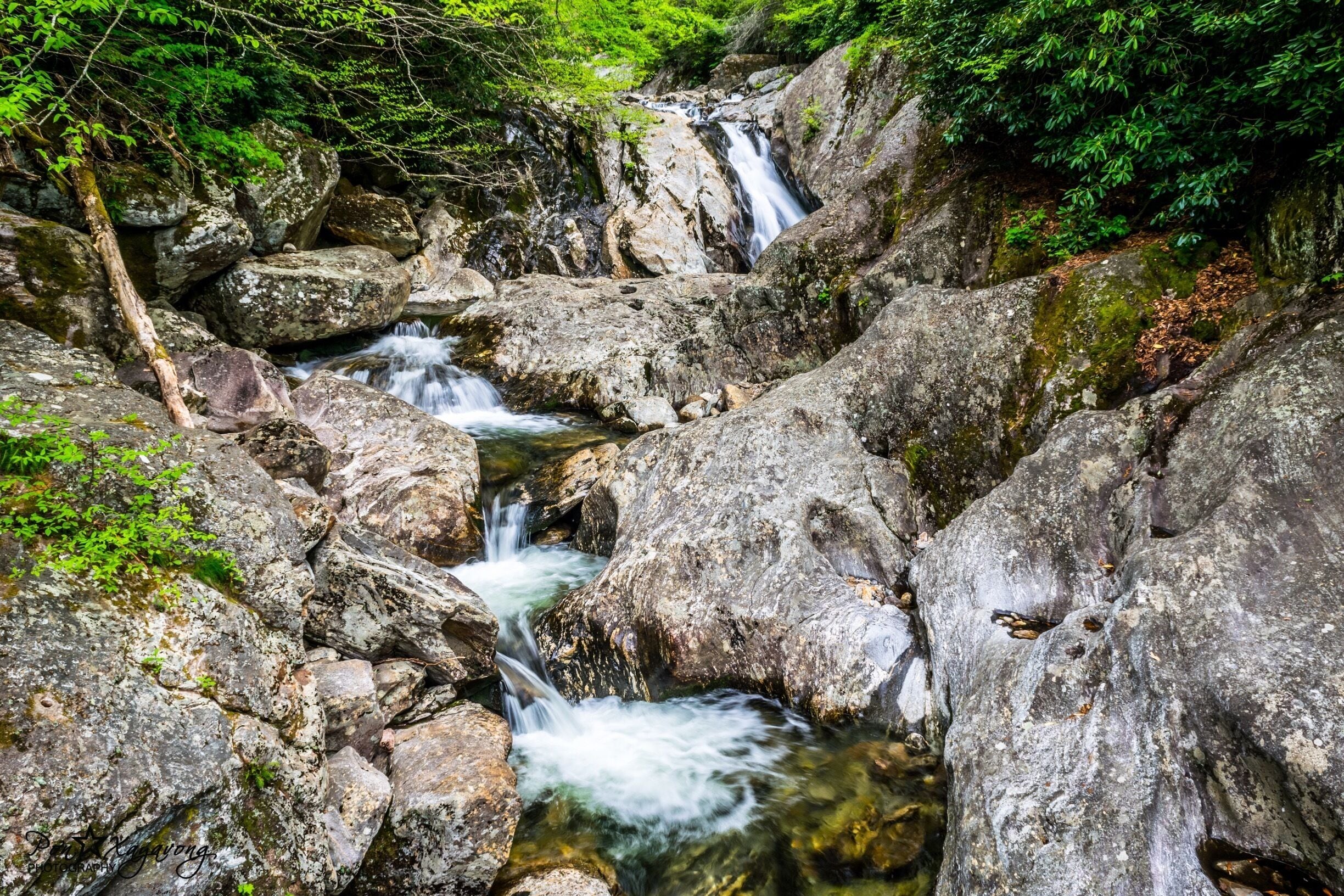 Sunburst Falls is near Lake Logan Rd, Pisgah National Forest in Canton, NC.