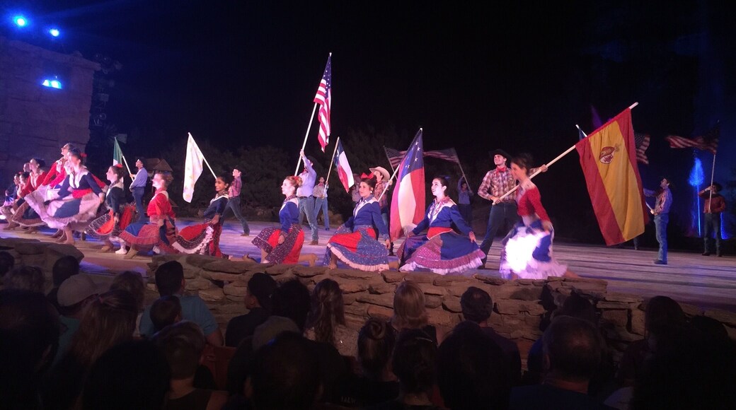 Texas is one of the finest theatrical performances I've ever experienced. You are seated in a natural stone theater surrounded by the incredible nature of Palo Duro Canyon. The cliffs light up in the background, the acting and dance was engaging. Horseback riding, gun slinging, dazzling fountains, and steam trains are all part of the production that romanticizes the American West.