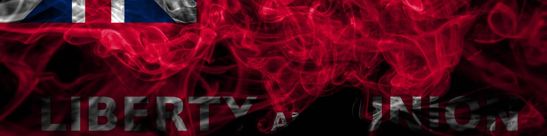 United States of America, America, US, USA, American, Taunton, Massachusetts smoke flag isolated on black background