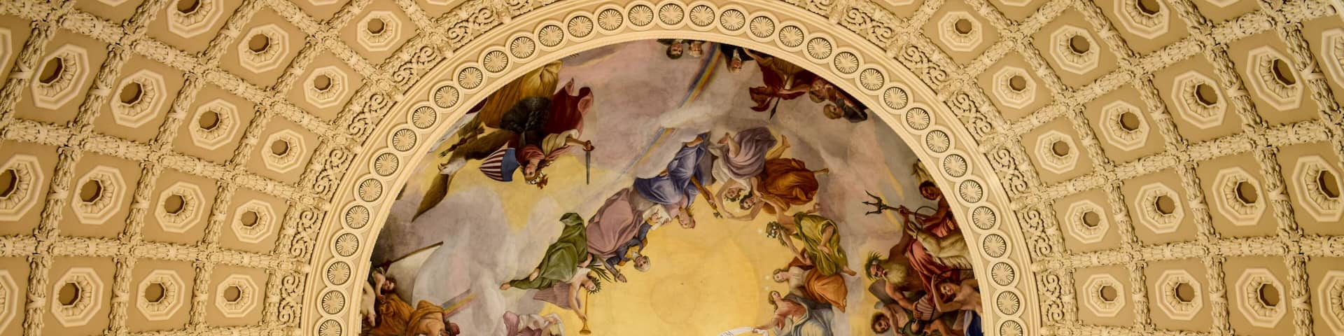 Rotunda Dome inside the United States Capitol Building in Washington, D.C.