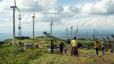 Windmills in Nairobi Town, Kenya