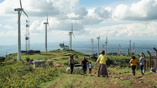 Windmills in Nairobi Town, Kenya