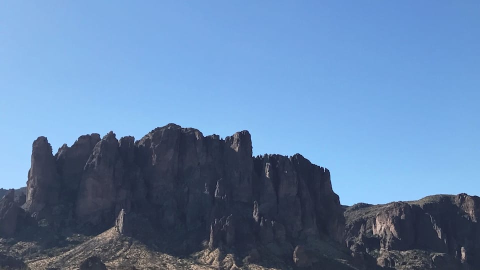 Take yourself to new heights above the flat land of Arizona. The Superstition Mountains are a wondrous sight with iconic rock formations such as "Praying Hands Rock" or "Green Rock". (As with every location in Arizona, you will find them to be named quite literally.) During the warmest months, get an early start for best hiking conditions and always keep your eyes out for glimpses of Gila Monsters, Peccary, Desert Bighorn Sheep, Mule Deer, and many more creatures while taking in the amazing growth of the Saguaro cactus and other native plants.