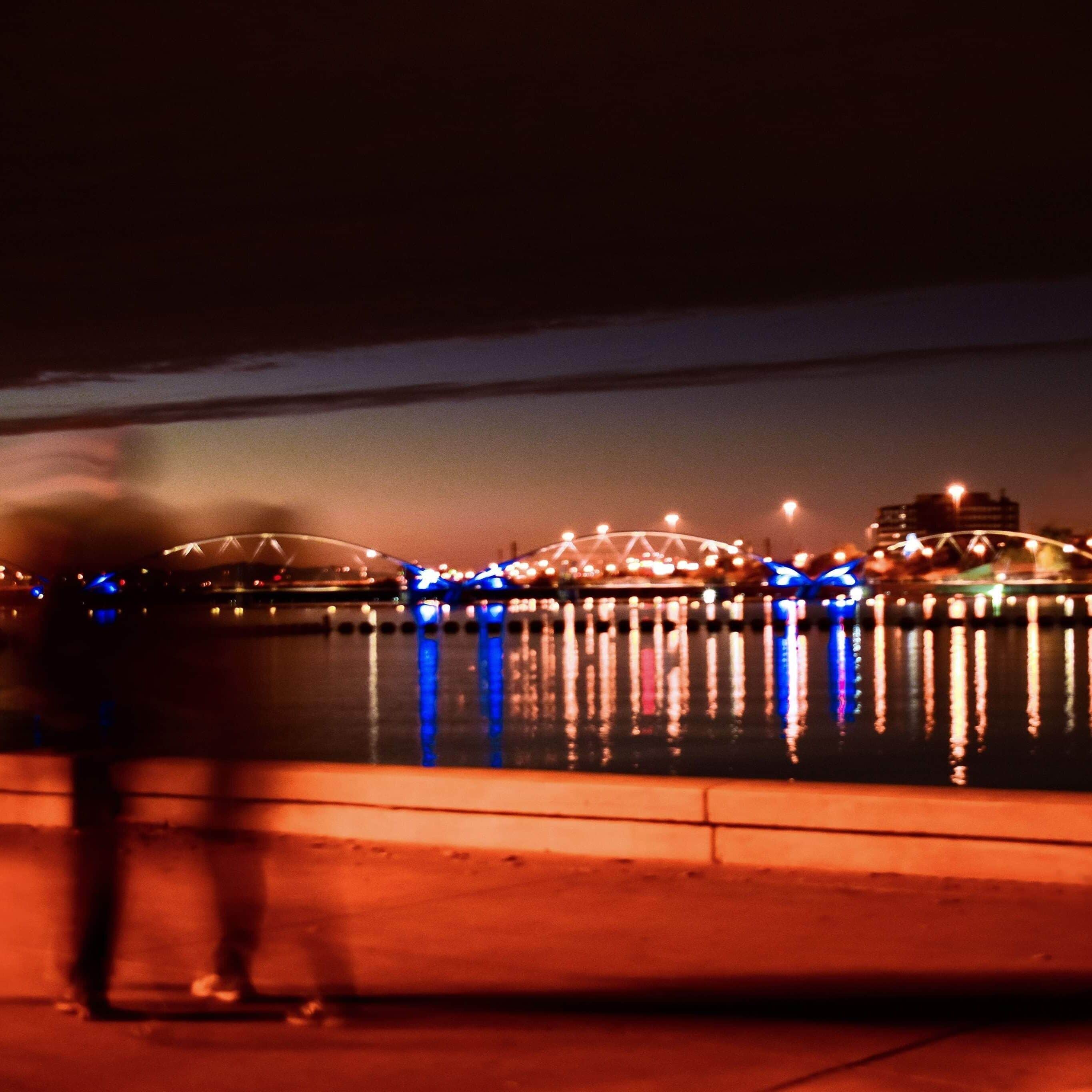Tempe town lake at night 