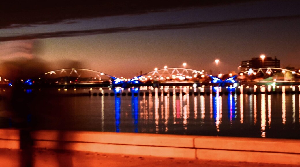 Tempe town lake at night