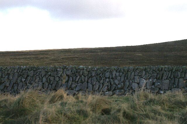 Drystane dyke, Oddsta, Fetlar There is a gap in the wall, just left of centre, although whether this is deliberate I am unsure. Certainly in Orkney, drystane walls are built with holes in them as they are less likely to be blown over, but I've never seen this in Shetland before.