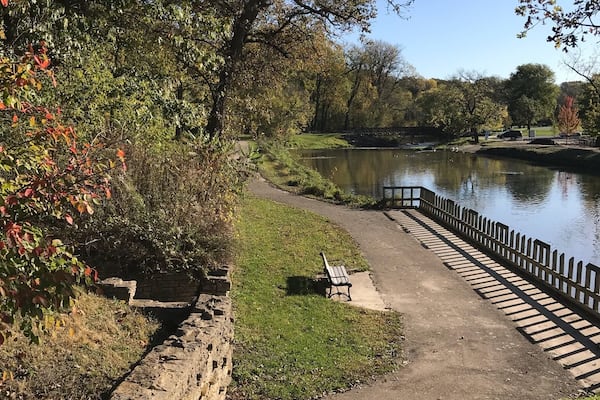 Our small town local park that has nice trails and pathways to walk and run on. Pond for the geese.
