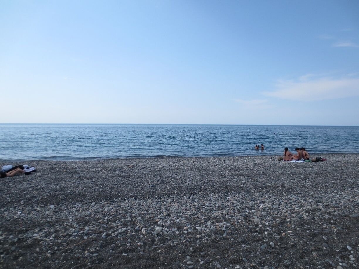 There she is - she's no myth.  The Black Sea.  Batumi, Georgia.  
